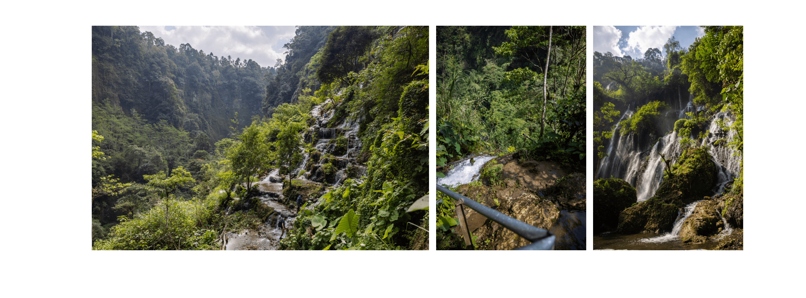 Voyage en Indonésie - sentier raide plongeant dans la jungle avec dénivelé de 150 mètres Voyage en Indonésie - sentier raide plongeant dans la jungle avec dénivelé de 150 mètres