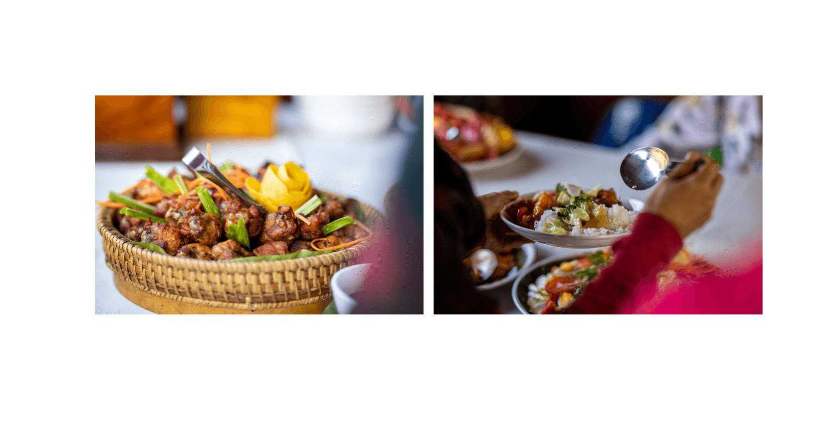 Voyage au Laos - restaurant à bord du bateau servant la gastronomie lao traditionnelle