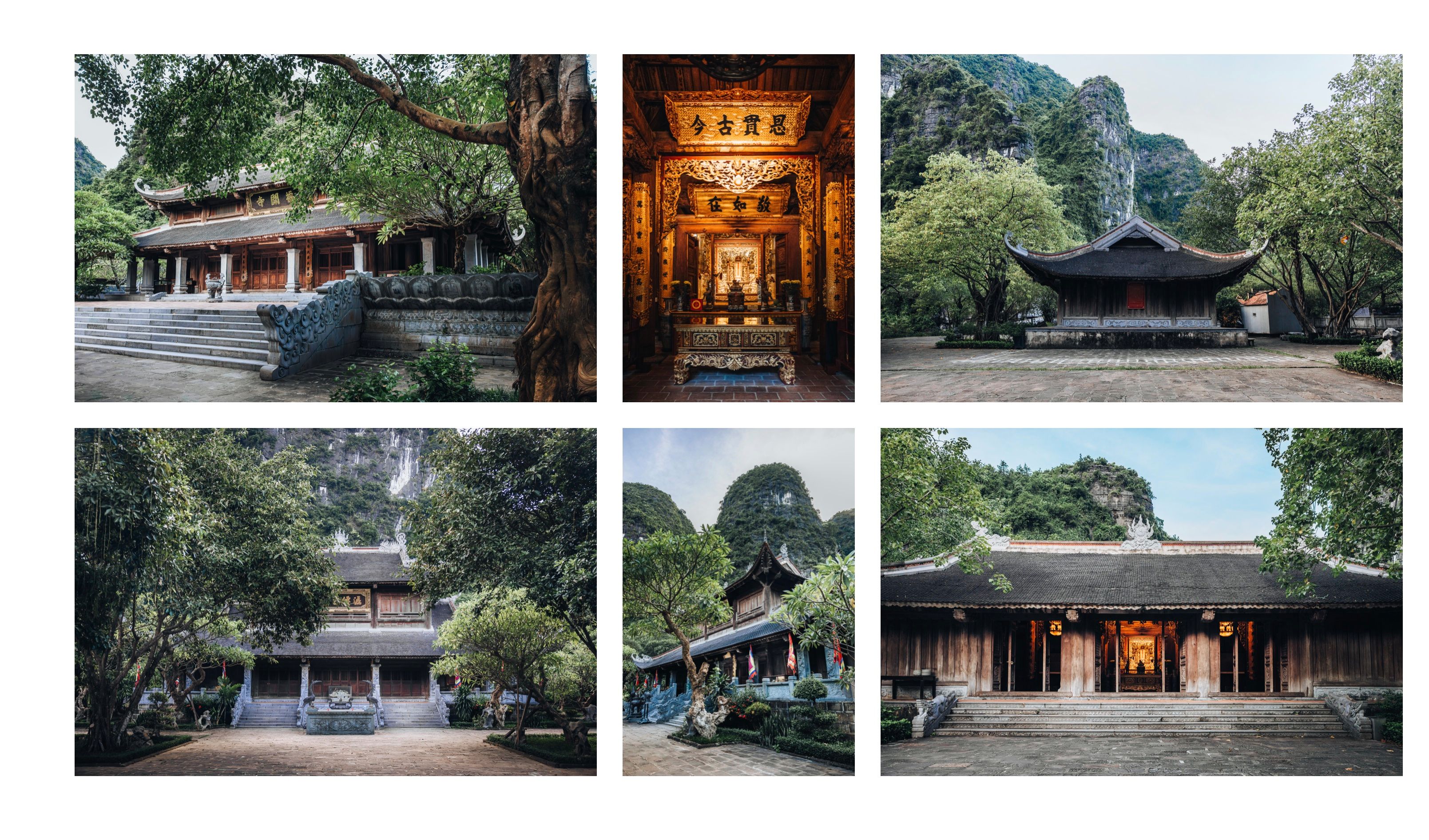 Voyage au Vietnam - pauses aux temples de Trang An permettant exploration et compréhension du contexte historique